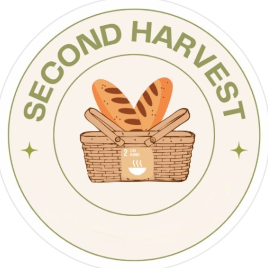 Second Harvest logo: a basket of bread inside a circle with the words Second Harvest